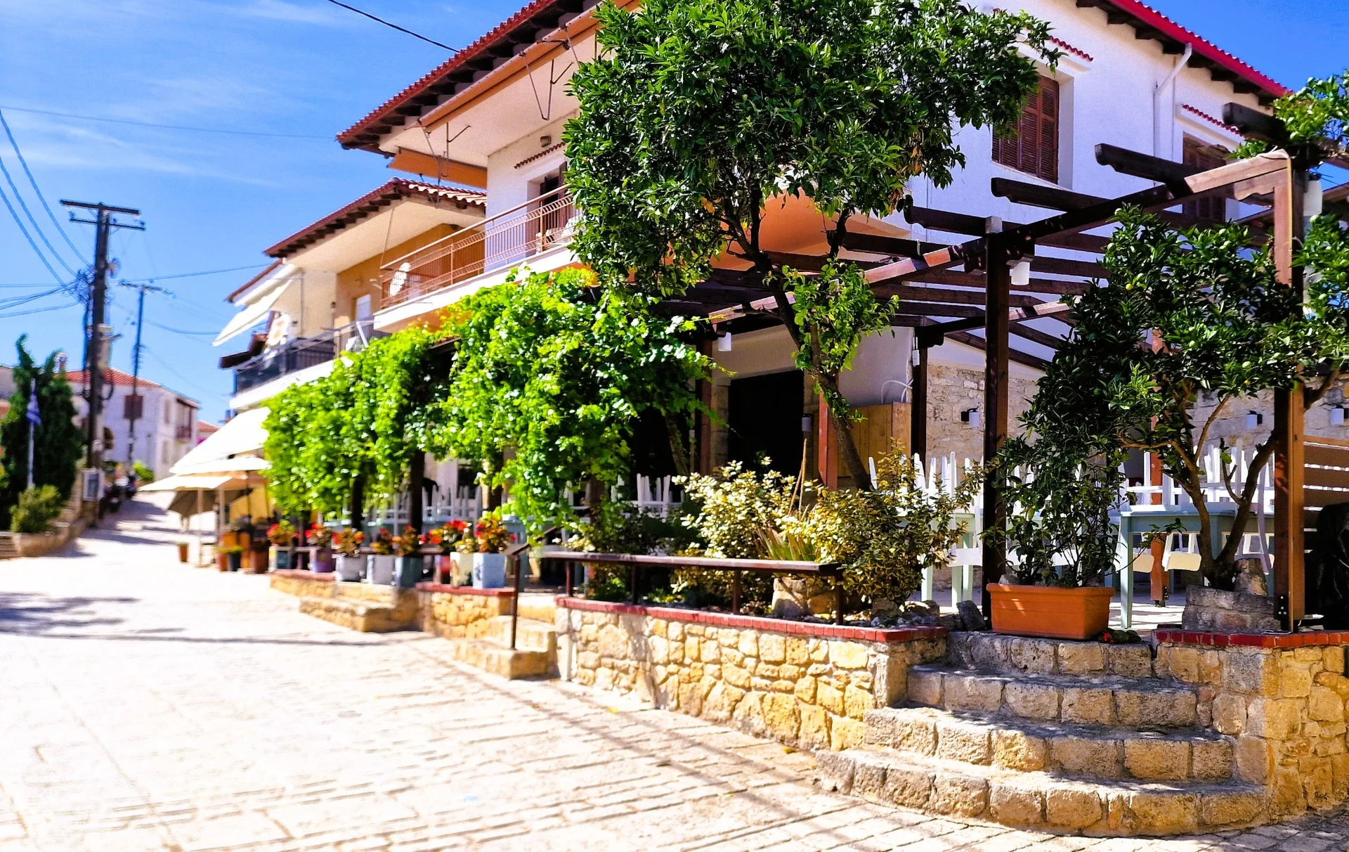 Traditional street in Afytos